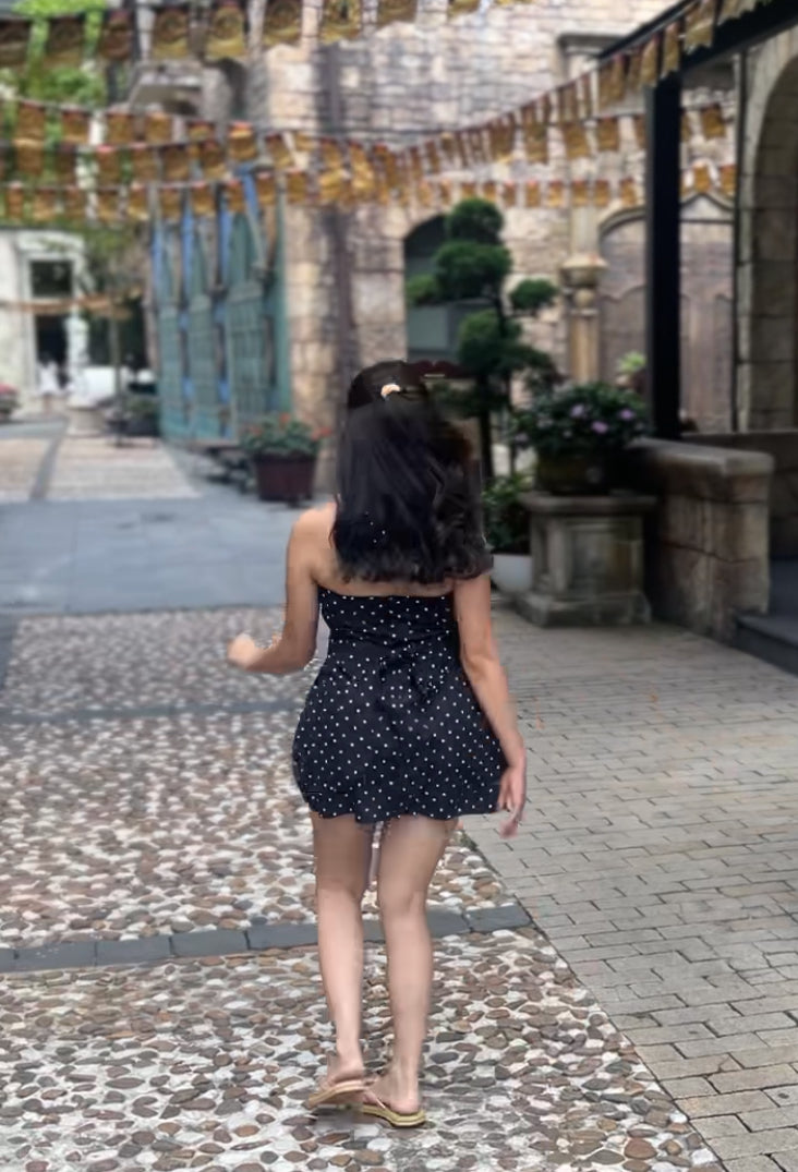 Midnight dot mini dress