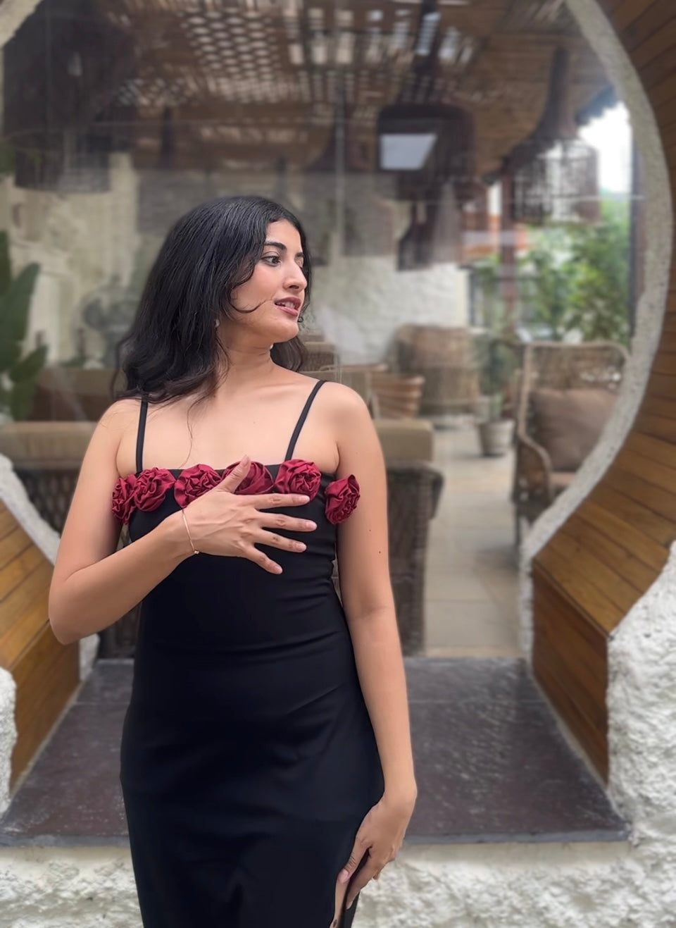 AMORA LONG SLIT DRESS