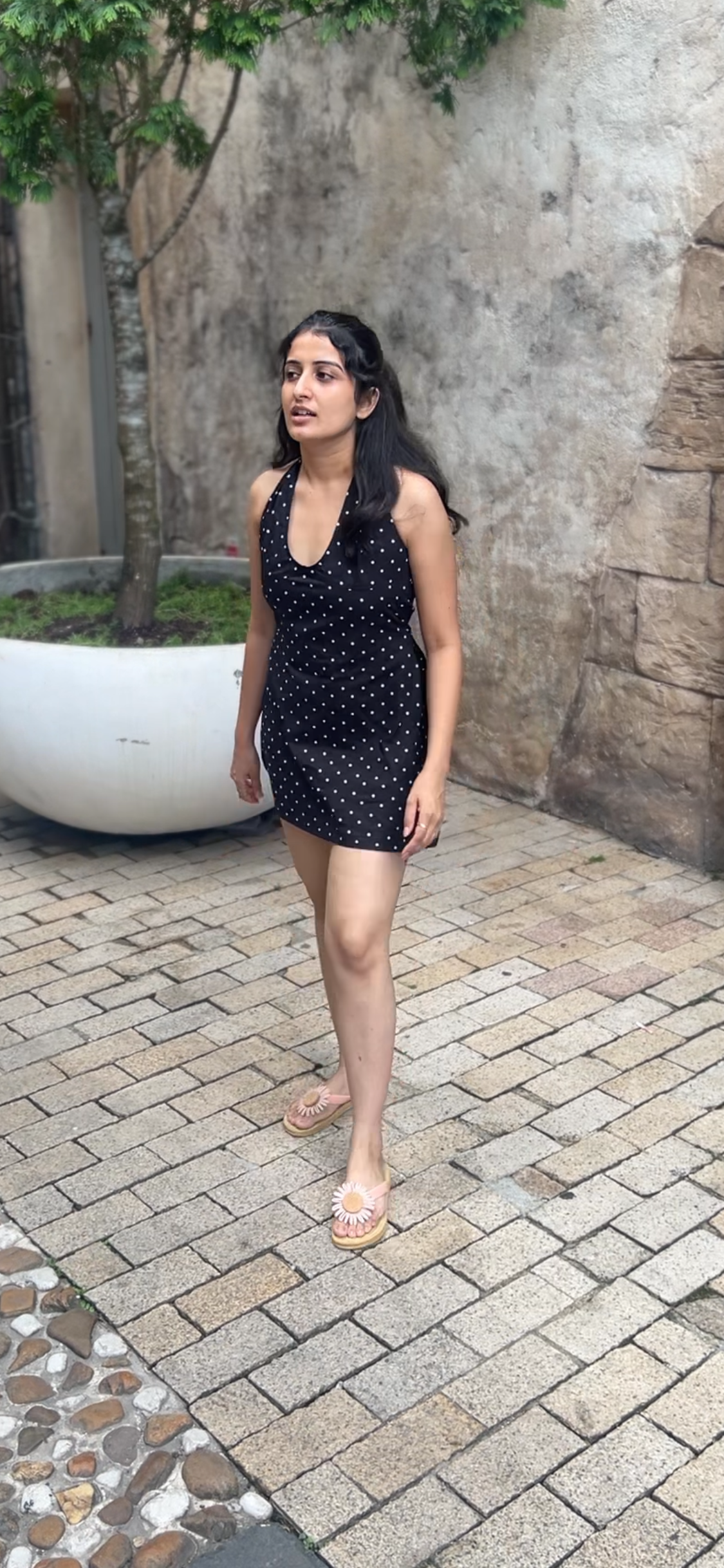 Midnight dot mini dress