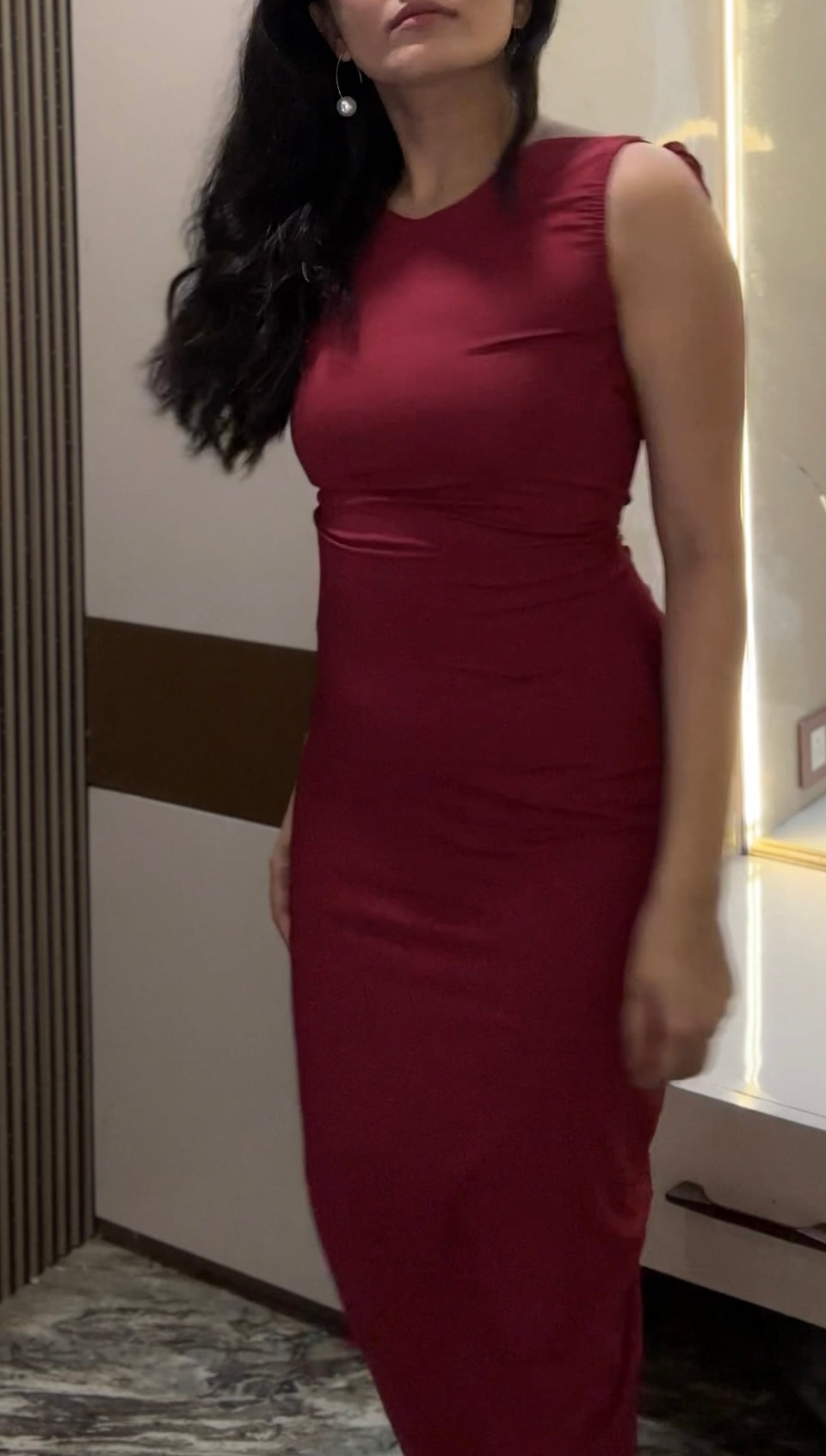 RED ALERT BACKLESS DRESS